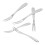 5Pcs Stainless Steel Fruit Fork MultiPurpose Dessert Fork with Handle for Party Kitchen 15