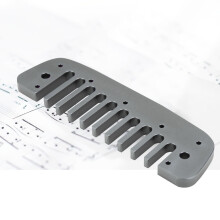 Armonica a 10 fori in lega di alluminio grigia 10431,85,6 mm