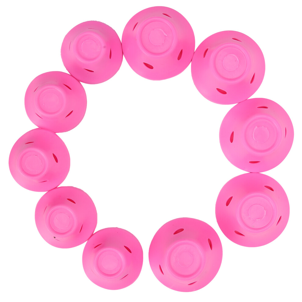 Hair Rollers No Heat Rubber Pink No Clip Hair Curlers Styling Waving Hairstyle Tool