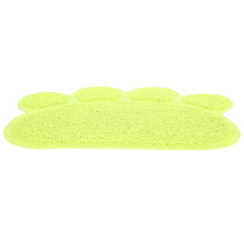 PVC Cat Dog Litter Mat Waterproof AntiSlip Paw Shape Feeding Bowl Placemat Pet Supplies(Green Paw Shape)