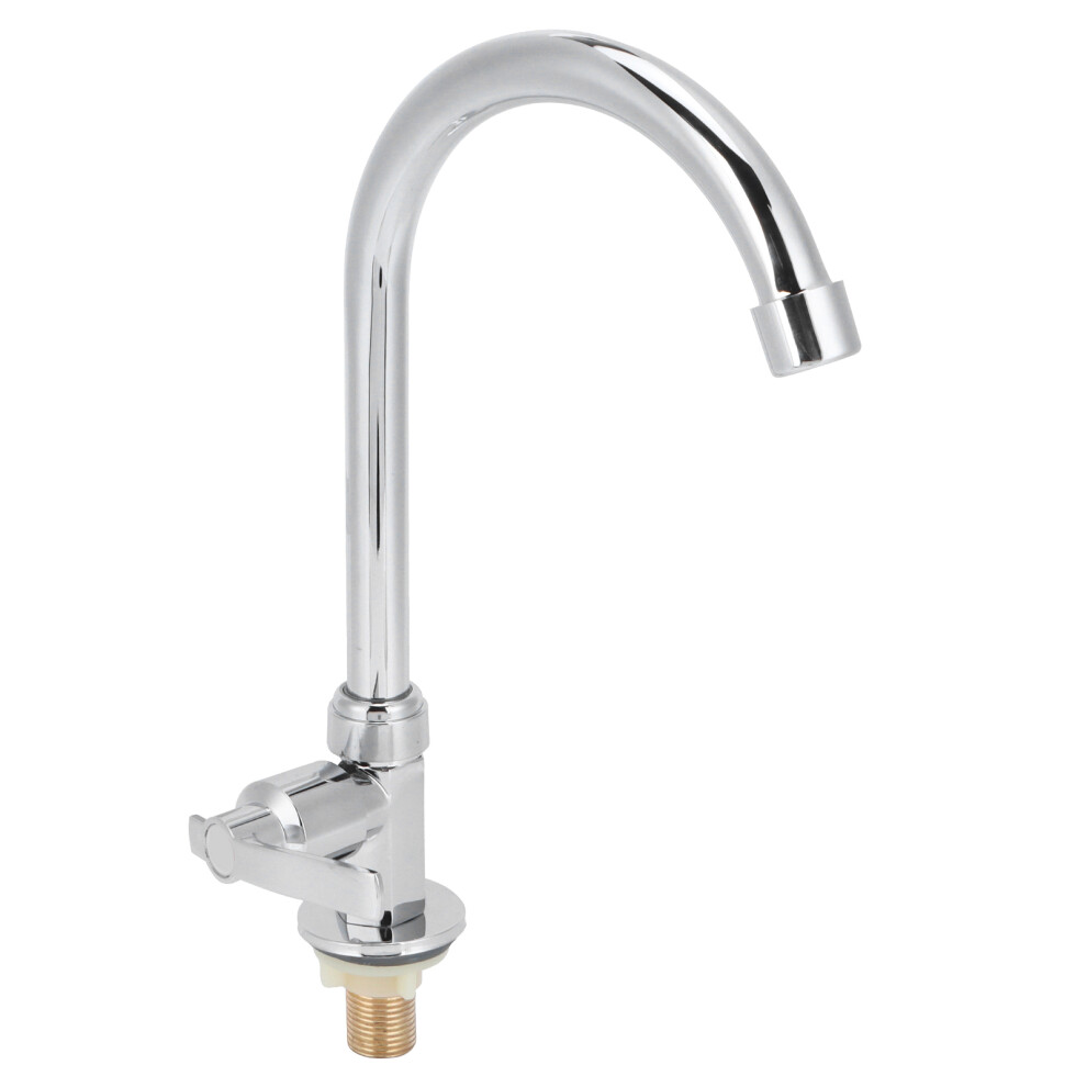 G1/2 Home Kitchen Single Cold Water Faucet Wash Basin Stainless Steel Rotatable Sink Faucet 7611322971843