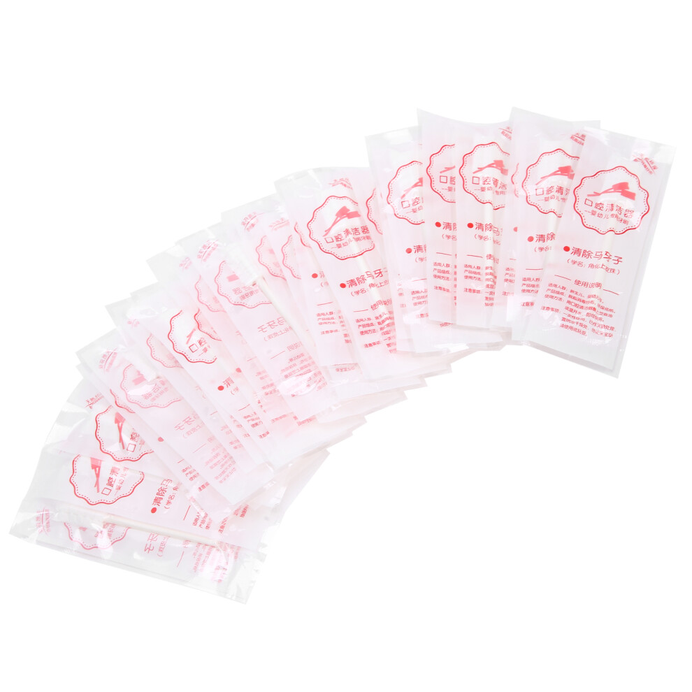 30pcs / Box Baby Oral Cleaner Disposable Gauze Infant Tongue Cleaning Toothbrush