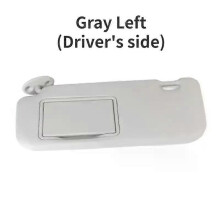 (Grigio a sinistra) Pannello parasole anteriore sinistro/destro per auto con specchietto per il trucco