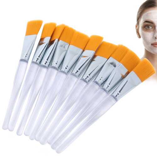 10PCS Face Mask Brush Applying Sleeping Mask Soft Applicator Brushes Plastic Handle