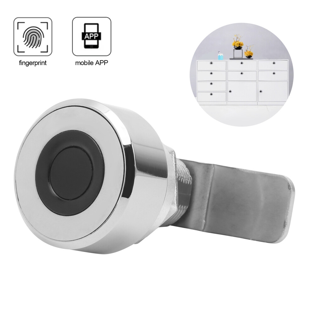 Smart Cabinet Keyless Lock Fingerprint Bluetooth App Remote Unlock Security Device For Drawer Safe File Box 7891322979159