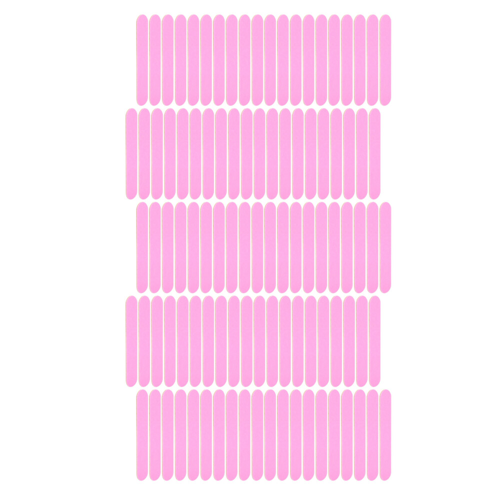Pink 100Pcs Disposable Nail File Doublesided Nail Polishing Grinding File Nail Art Manicure File( )