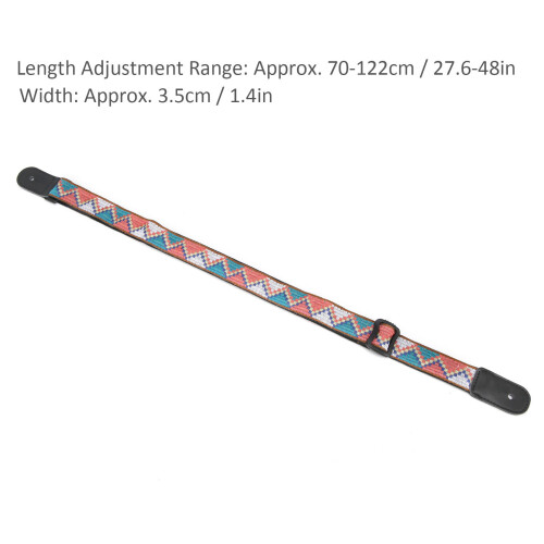 Style 2 sangle pour ukulélé nylon+cuir 70-122cm 3.5cm 2