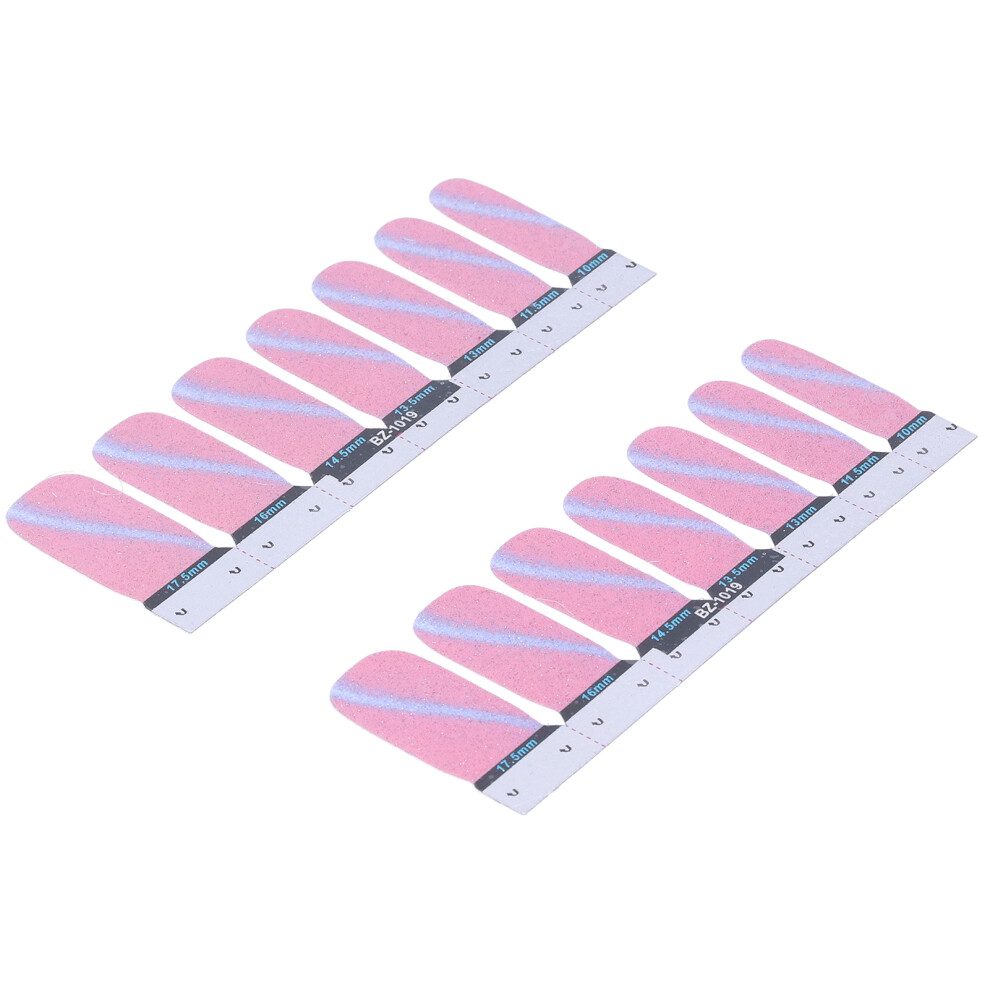 14pcs Nail Polish Strip DIY Adhesion Nail Wraps Decals Transfer Sticker Manicure Tool19