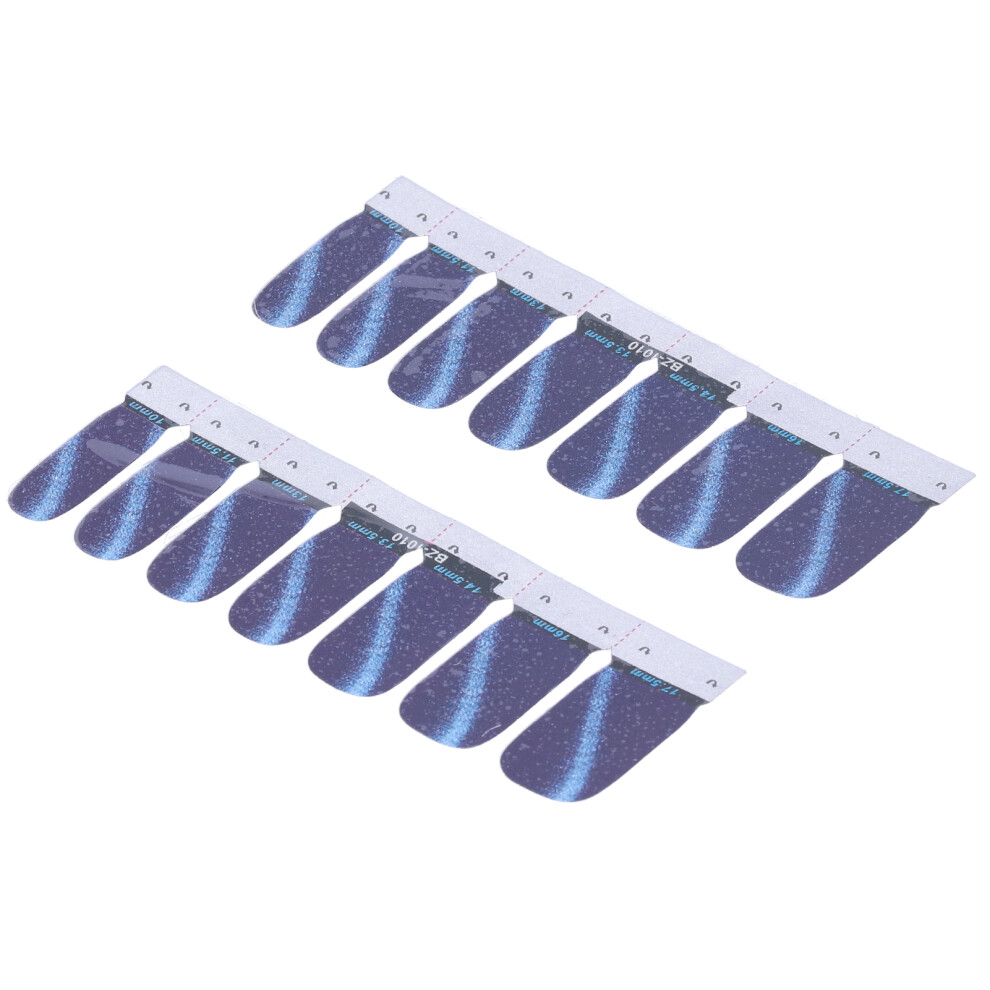 14pcs Self Adhesive Nail Sticker DIY Glitter Fashionable Nail Polish Strip Full Wraps Decal(10 )