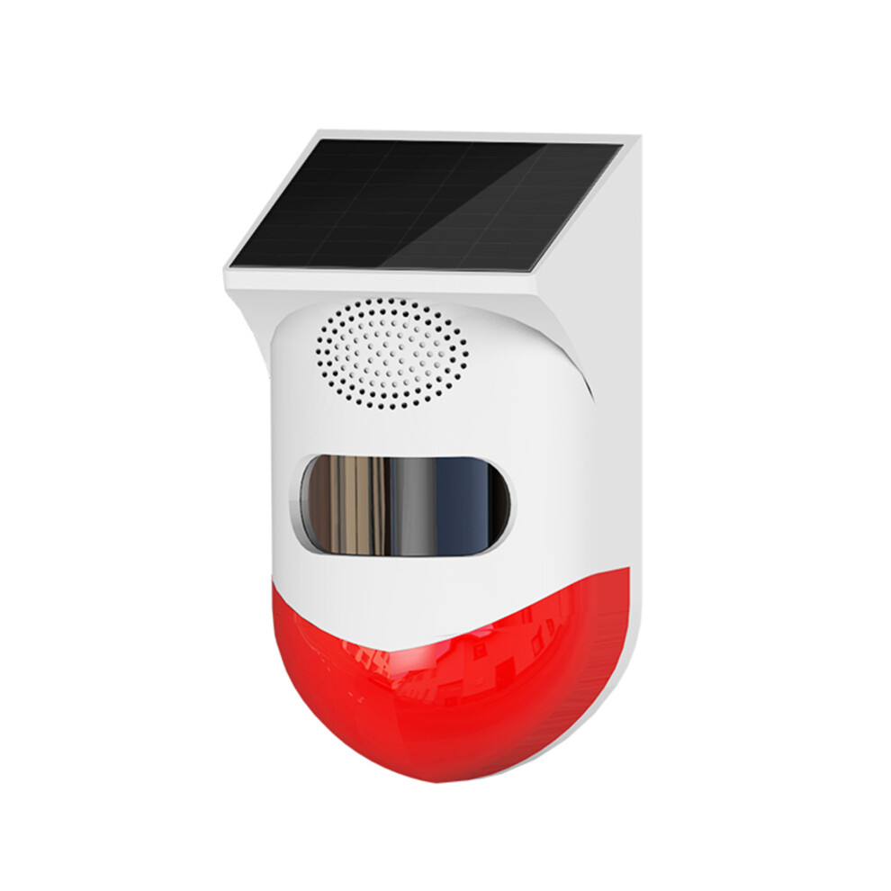 Tuya Wifi Solar Powered Wireless Infrared Motion Sensor Detector Strobe Siren 120Db Alarm Waterproof Pir Sensor 5051322986522