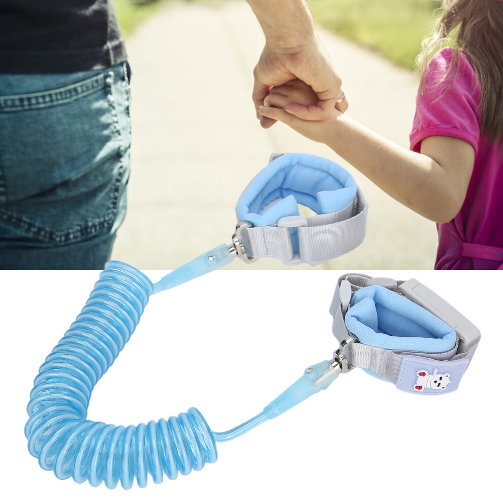 2.5m / 8.2ft Kid Leash Harness Anti Lost Wrist Link Safety Wrist Leash for Toddlers BabyBlue