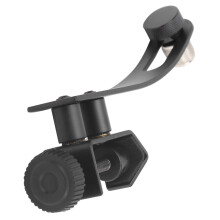 Clip de micro pour rebord du tambour - pince métallique réglable de 16,5 cm