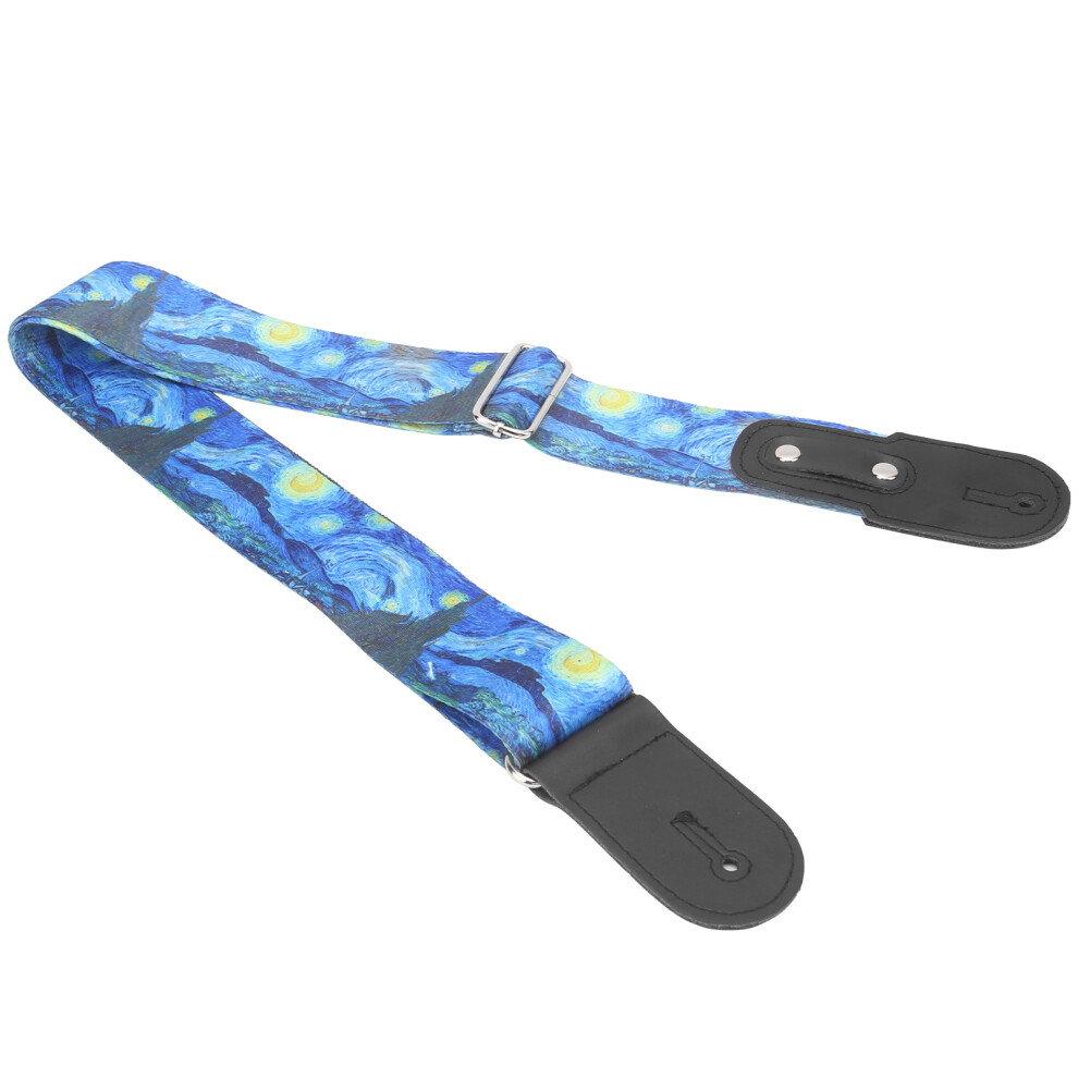Nylon Guitar Strap Breathable Musical Instrument Accessories for Folk/Electric Guitar Bass 5cmStar Series