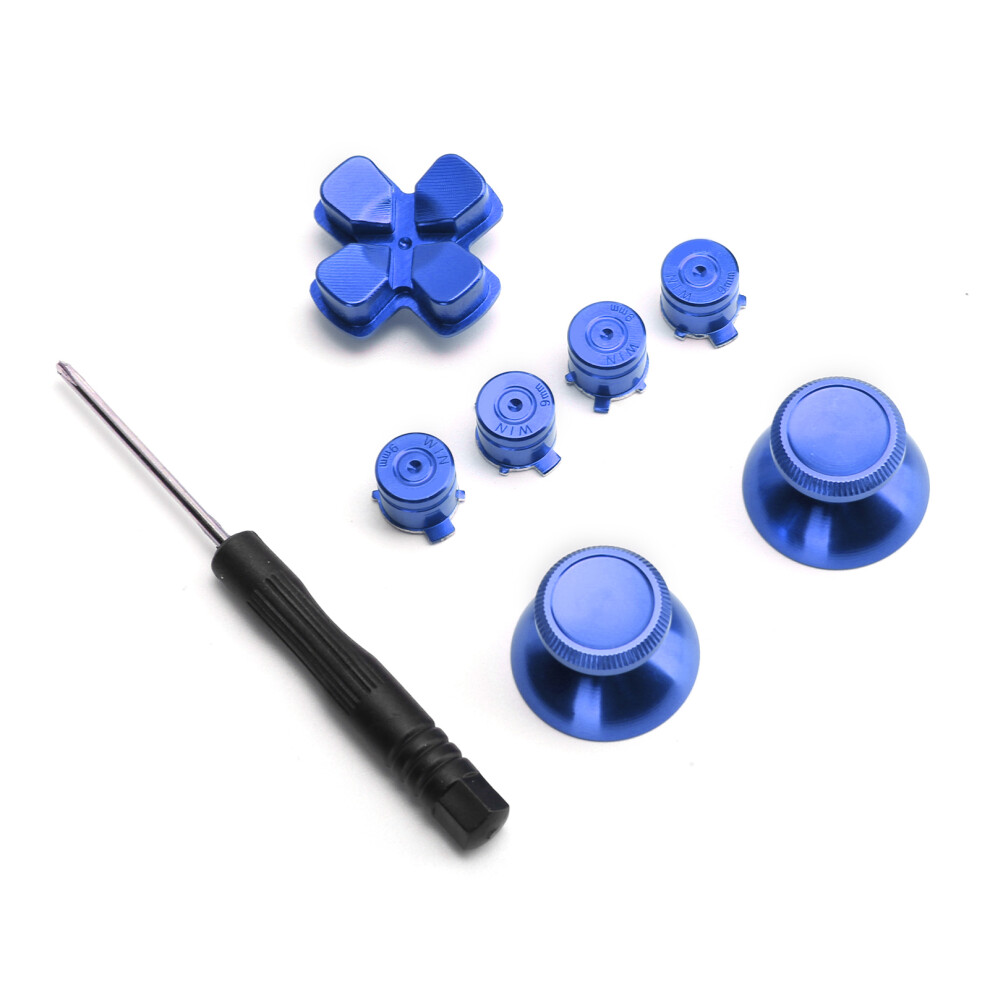 Metal Button Thumbstick Simulates Grip For Ps4 Gamepad Controller Joystick Replacementblue 8781322990249