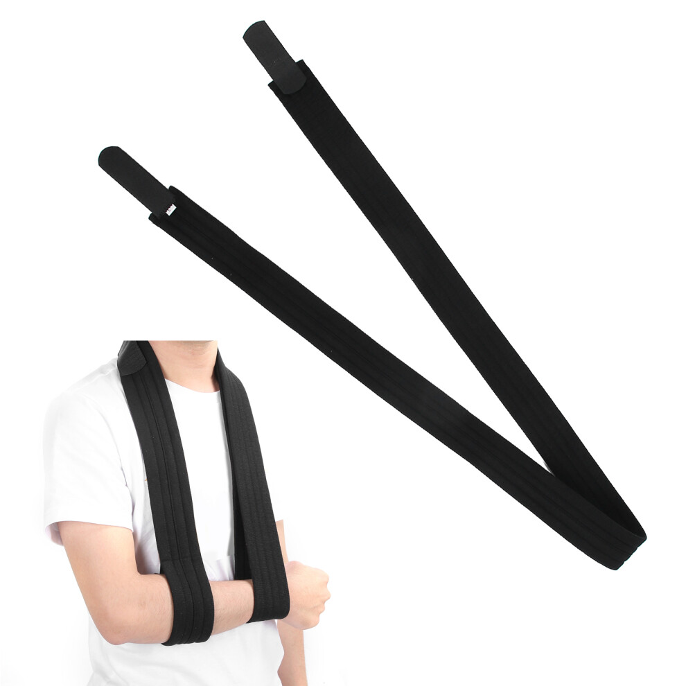 Arm Sling Broken Fractured Arm Support Strap Adjustable Immobilizer Fixation Belt BlackM 180cm / 70.9in
