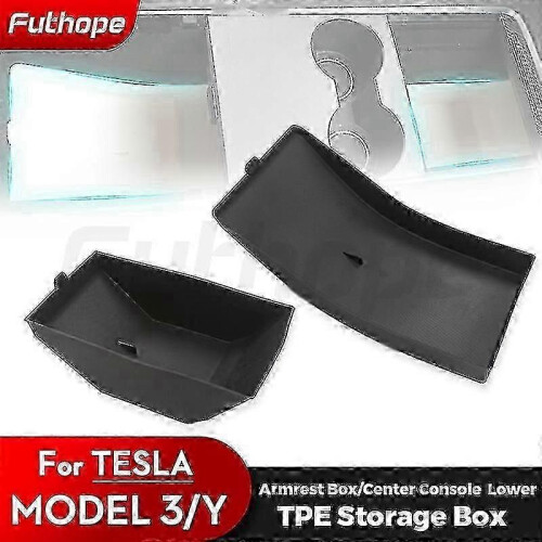Box portaoggetti inferiore per bracciolo centrale adatto per modelli Model 3 e Model Y 2021-2023, console 1