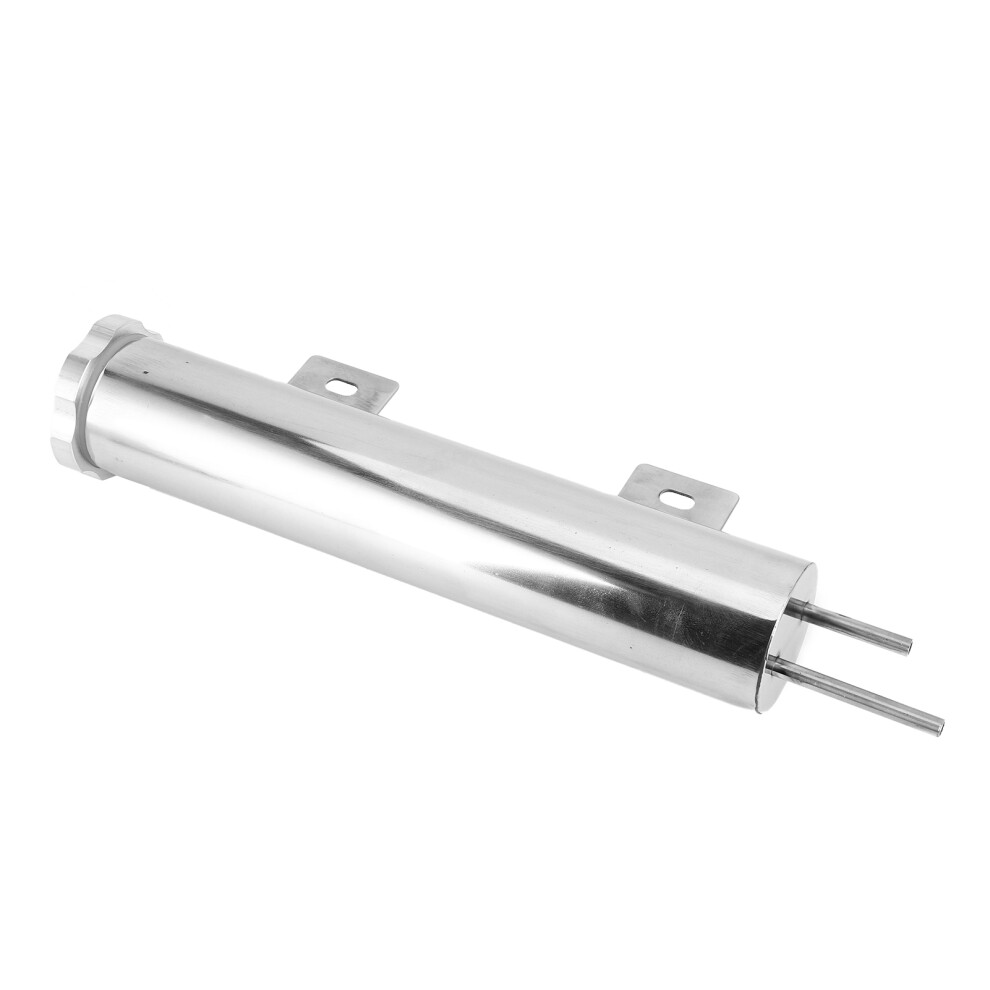 2X10in Stainless Steel Radiator Overflow Tank Recovery Bottle With Mounting Accessories Universal 6931322992992