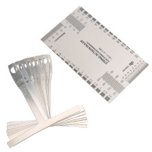 Ensemble de règles de mesure pour guitare et basse, jauge radiale en métal