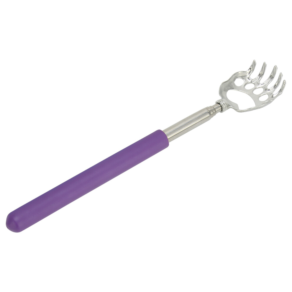Telescoping Back Scratcher Household Stainless Steel Extendable Back Scratcher MassagerPurple