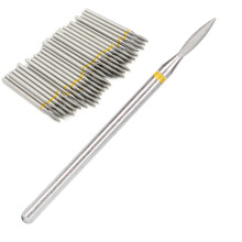 50 pièces XF-1,8 mm/0,1 po forets pour perceuse à ongles, Emery Silver