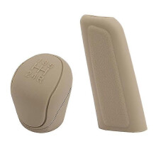 Funda universal de silicona antideslizante para palanca de cambios (beige) con protectores de freno