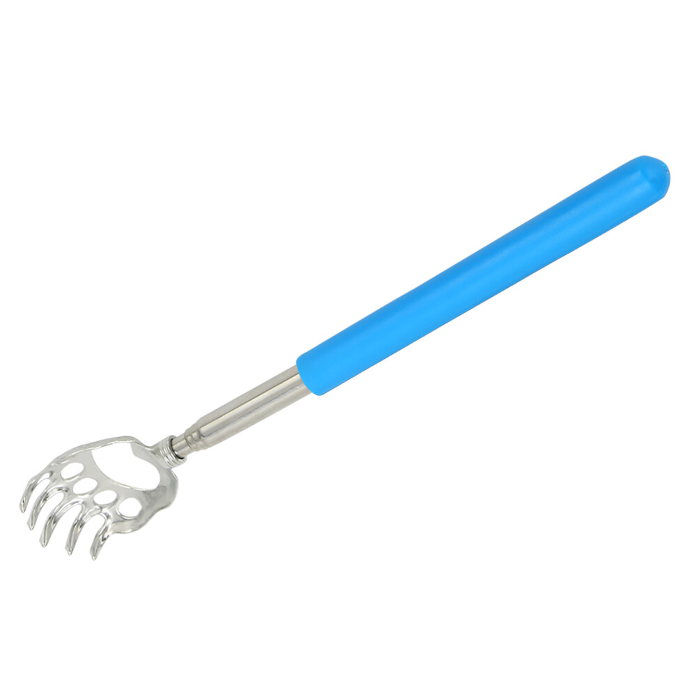 Telescoping Back Scratcher Household Stainless Steel Extendable Back Scratcher MassagerBlue