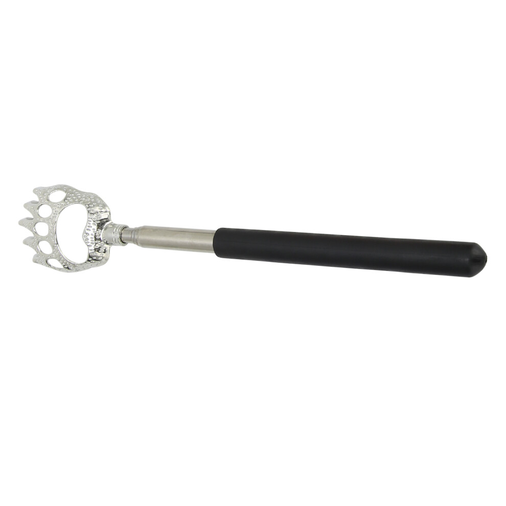Telescoping Back Scratcher Household Stainless Steel Extendable Back Scratcher MassagerBlack
