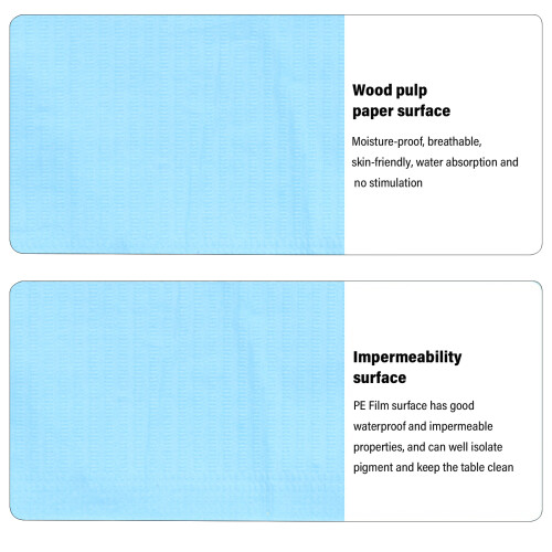 Nappe tatouage 125 pièces/sac, 33,5  45 cm bleu 2