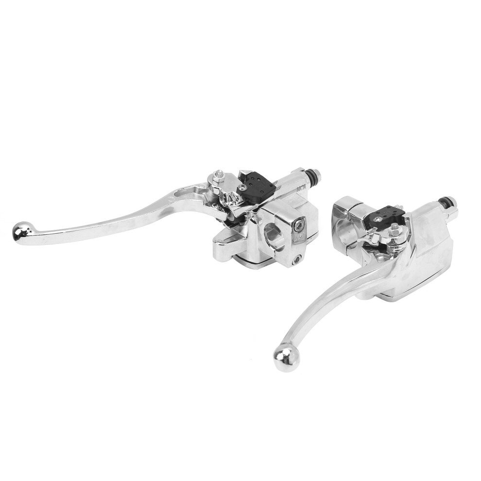 Pair Of Hydraulic Brake Master Cylinder Clutch Lever Aluminum Alloy Universal For 1In Motorcycle Handlebar 6911322999474