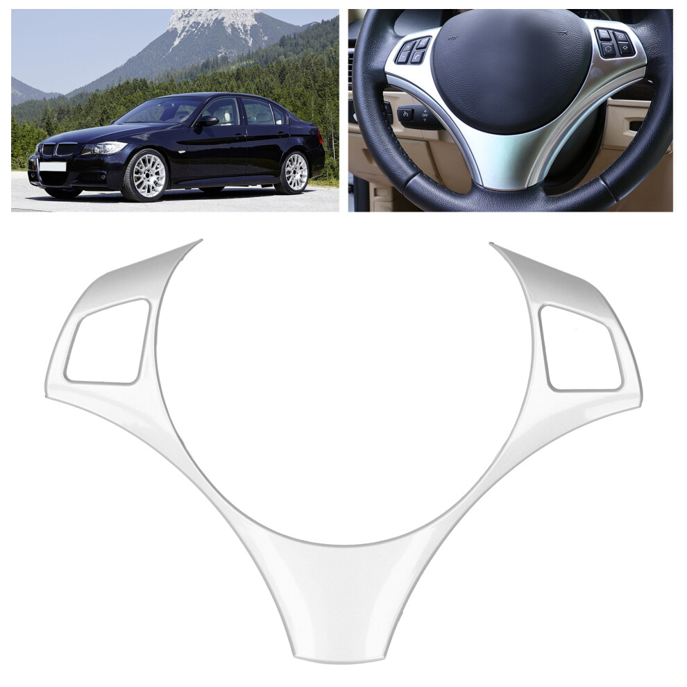 Steering Wheel Button Trim Cover Car Interior Decoration Fits For 3 Series E90 2006Â2012Silver 4951322999199