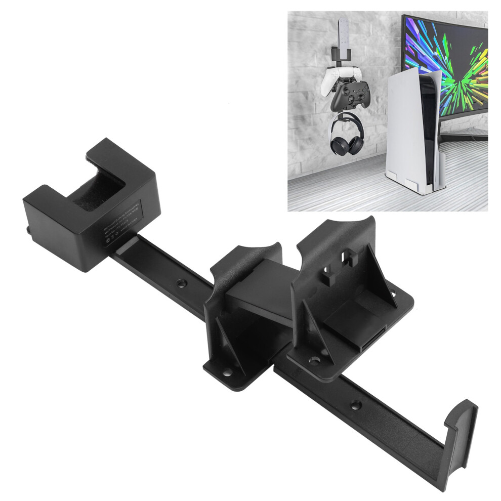 Multifunction Universal Wall Bracket With Headset Hanger For Ps5/Ps4/Xbox Controllerblack 7901323000940