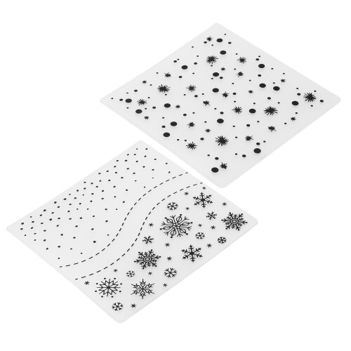 2Pcs Plastic Embossing Folders DIY Card Making Paper Craft Tool Scrapbooking Embossed Template 1