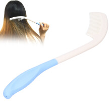 Ergonomischer Kamm mit verlängertem Griff für ältere Menschen und Behinderte, gebogene Form, einfache Handhabung