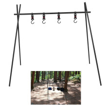 Aluminium Lagerfeuer-Kochständer Dreibein – 75x49x74,5cm, Tragfähigkeit 7kg