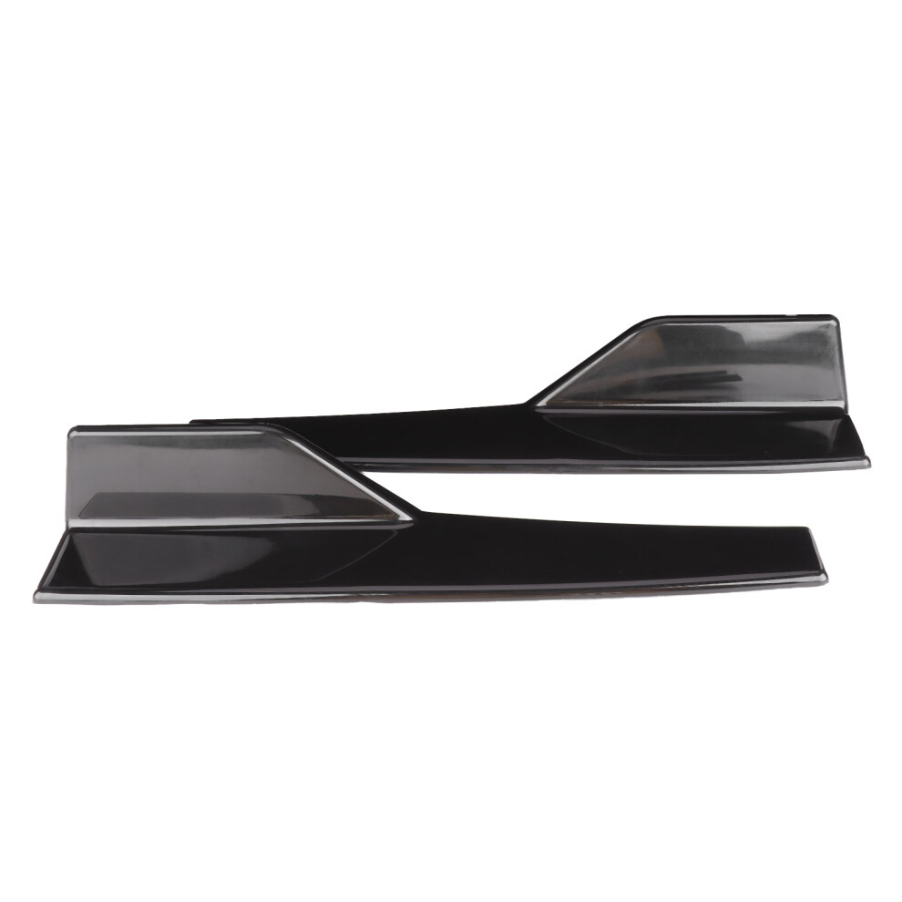Pair Universal Side Skirt Rocker Splitter Side Winglet Wing Diffuser Car Body Kit Glossy 17.7X3.3in Black 5011323003390