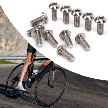 12Pcs Bicycle Disc Brake Rotor Screws Titanium Alloy Bike Screw Accessory M5x12mmTitanium