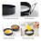 Rostfries Eier-Ring-Form, Antihaft, Schwarz, 8,5x7,5x2,4 cm 12