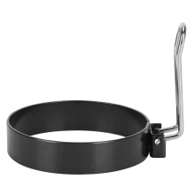 Rostfries Eier-Ring-Form, Antihaft, Schwarz, 8,5x7,5x2,4 cm