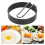 Rostfries Eier-Ring-Form, Antihaft, Schwarz, 8,5x7,5x2,4 cm 16