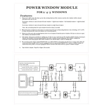 Fermeture automatique des vitres 12V & module de contrôle pour véhicules à 4 portes.