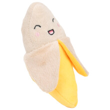 Banana Peel Shape Plush Toy Squeaky Plush Toy Pendant for Stroller Handbag Key Chain