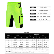 Men 2 in 1 Cycle Shorts Breathable Quick-Drying MTB Mountain Bike Baggy Shorts with 3D Padding