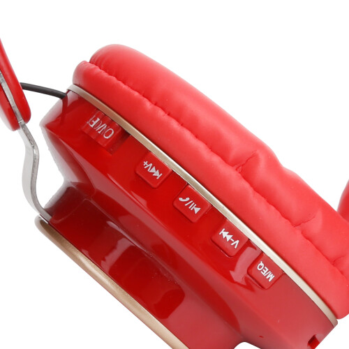 08S Headset Bluetooth 5.0 HiFi Folding Telescopic Sports Computer Gaming HeadphoneRed 2