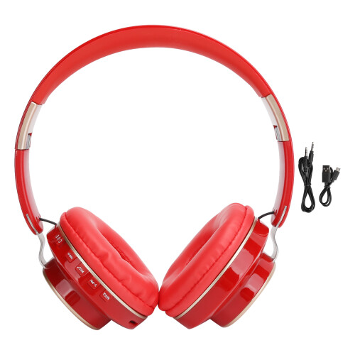 08S Headset Bluetooth 5.0 HiFi Folding Telescopic Sports Computer Gaming HeadphoneRed 1