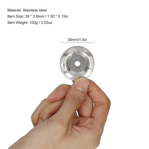 50 Stück Edelstahl Tamburin Glöckchen, 38x3,8mm, langlebiger Klangpack 1
