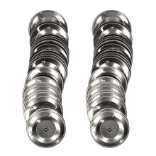 50 Stück Edelstahl Tamburin Glöckchen, 38x3,8mm, langlebiger Klangpack