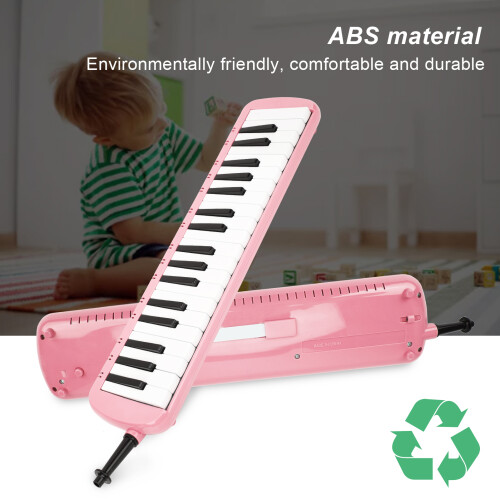 Melodica 37 Keys Keyboard Wind Musical Instrument for Beginner Professional TrainingPink 2