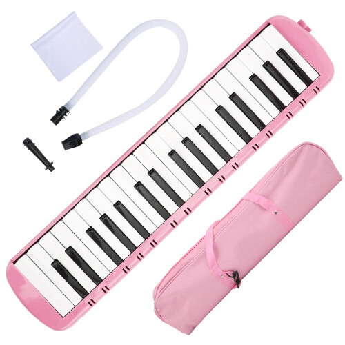 Melodica 37 Keys Keyboard Wind Musical Instrument for Beginner Professional TrainingPink 1