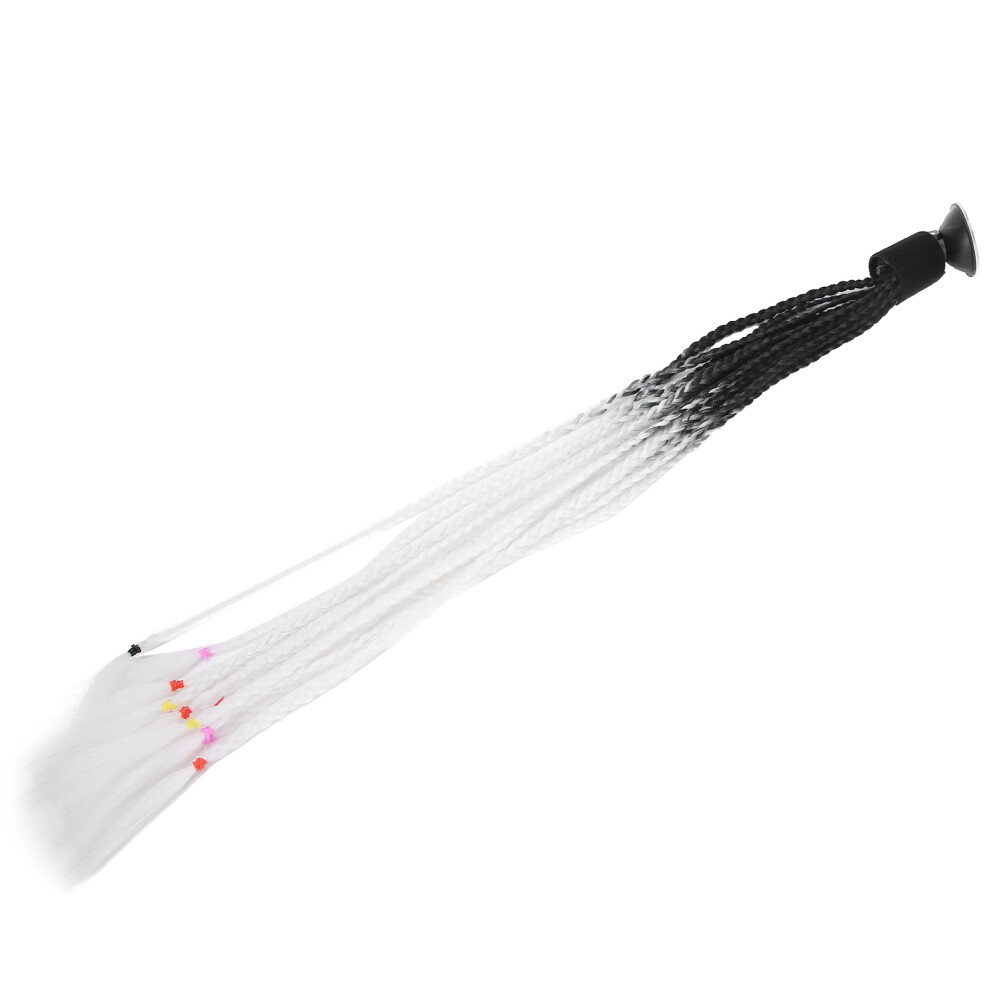 Colorful Stylish Motorcycle Helmet Ponytail Helmet Dreadlocks Braids With Suction Cupblack White 7891323011278
