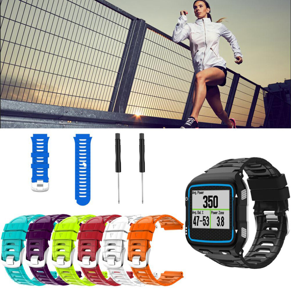 Silicone Watch Bands Replacement Bands Soft Comfortable With Steel Buckle Watch Strap Compatible For Garmin Forerunner 920Xt 6931323013436